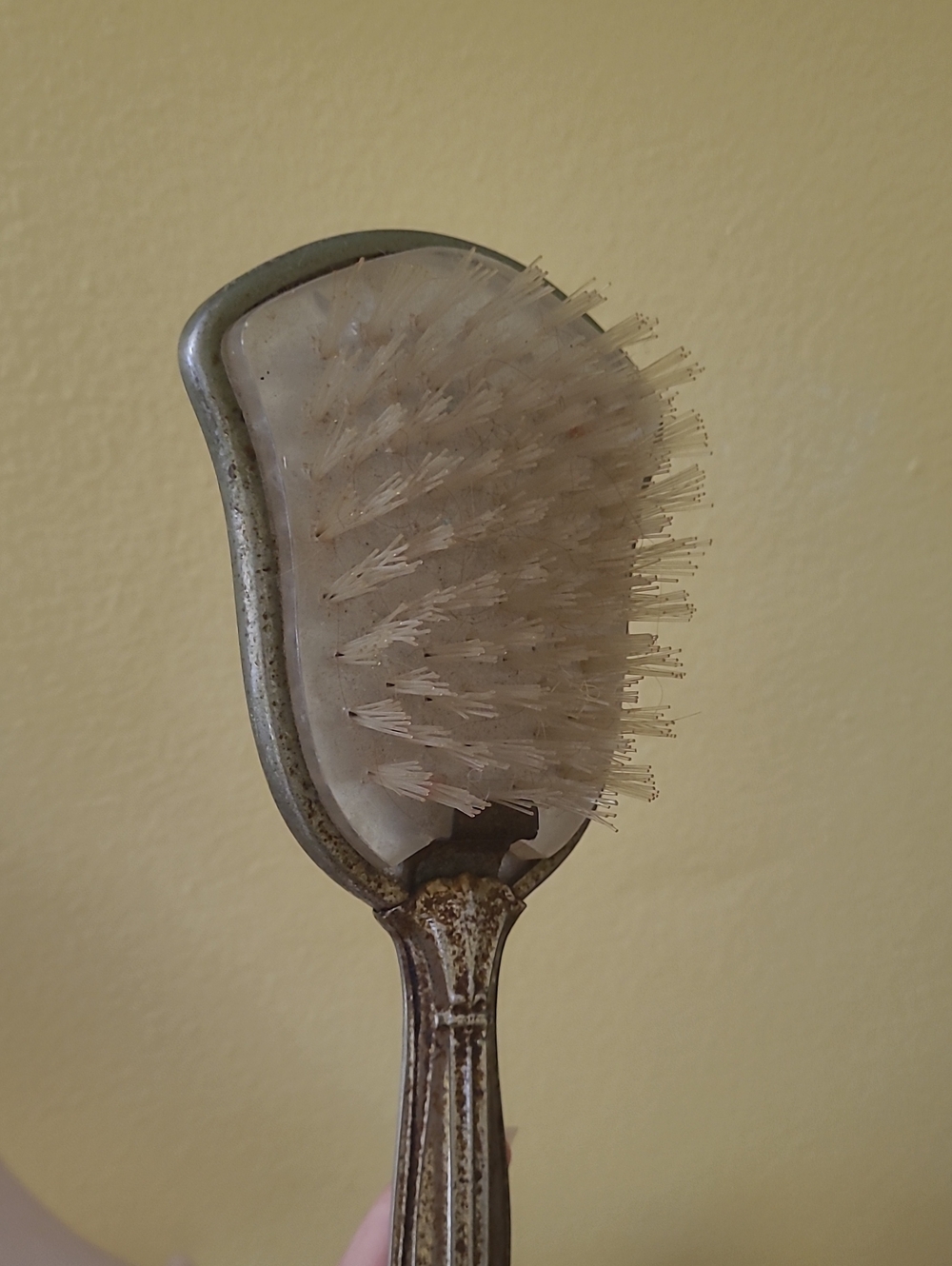 RARE FIND MCM Hollywood Regency Harlequin Gold Toned Hair Brush - Picture 3 of 6